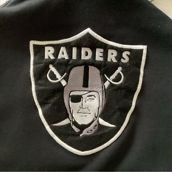 Vintage Los Angeles Raiders Half-Zip Hoodie Jacket,  Size L-XL - Picture 3 of 8